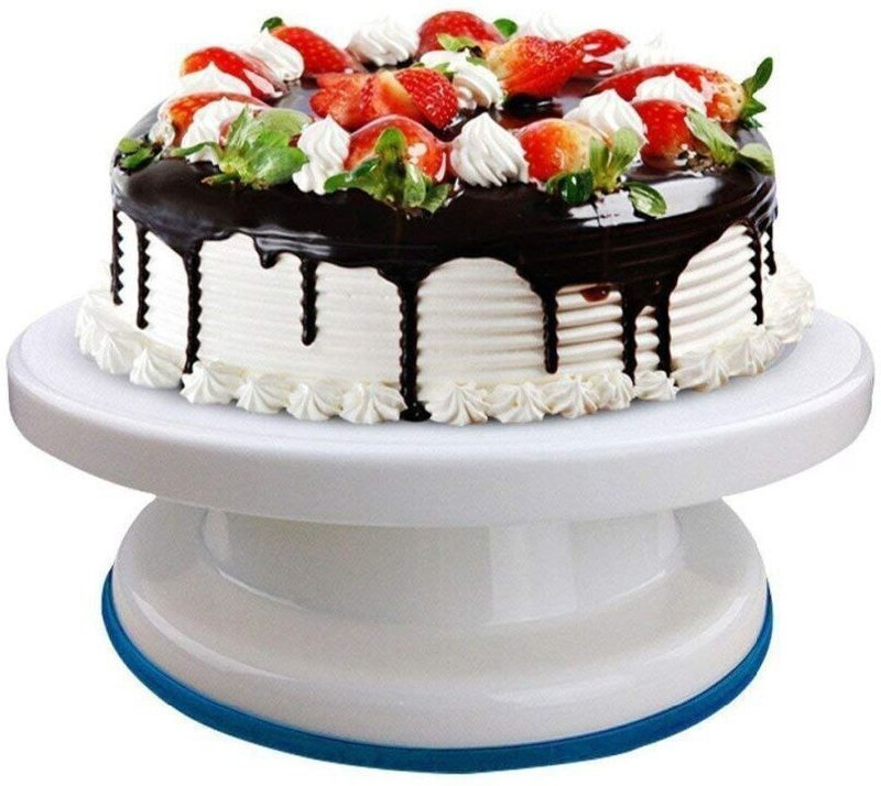 SYAMBABA Cake Tools Round Easy Rotate Turntable Revolving Cake Full Cake Cutter(Multicolor, Plastic)