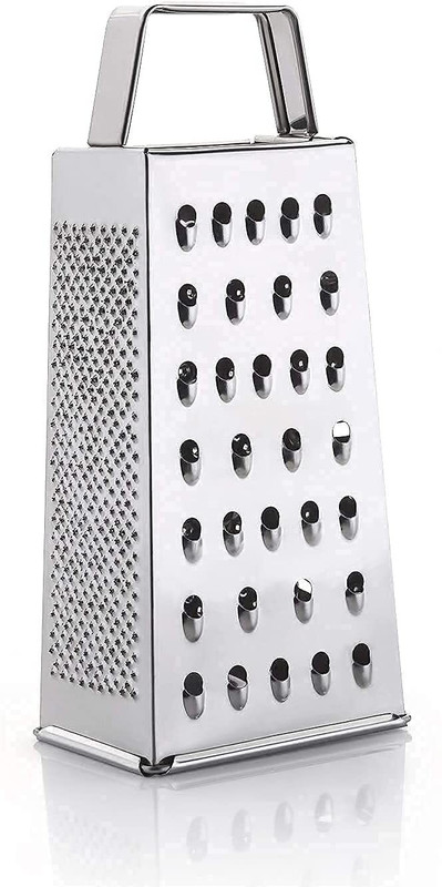 AADGEX Steel Stainless Steel 5 in 1 Grater and Slicer with 4 Sides for Cheese Full Cake Cutter(Silver, Metal)
