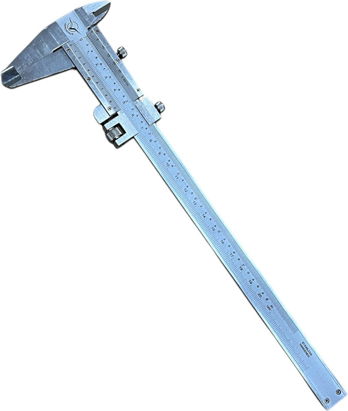BALRAMA 0-200 MM Manual Plain Vernier Caliper Stainless Steel Thickness Measuring Gauge 0.1 to 300 mm Analog Manual Vernier Caliper Mechanical Vernier Micrometer Gauge Vernier Caliper(0-200 mm)