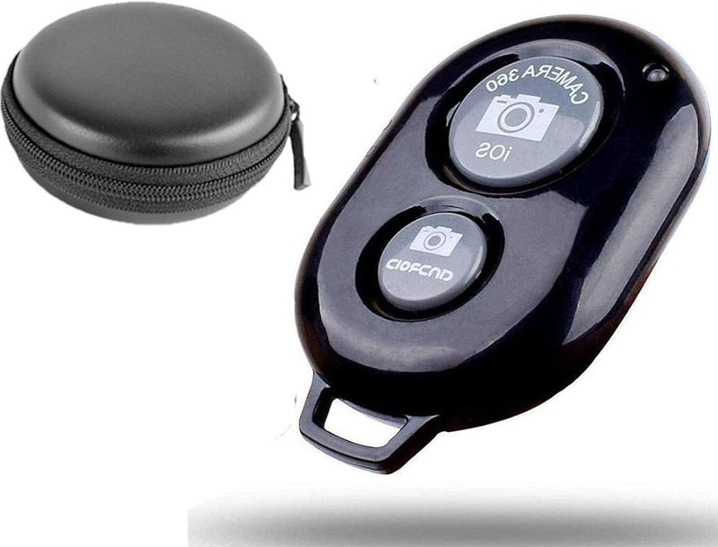 Huntindia Create Amazing Photos&Videos Selfie Wireless Remote Controller Shutter +Pouch  Camera Remote Control(Black)