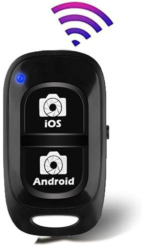 Huntindia Camera Bluetooth Selfie/Pictures Clicker Shutter Remote Controller for Video  Camera Remote Control(Black)
