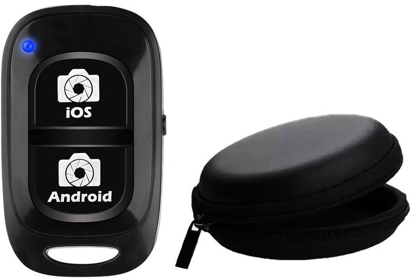 POZUB Bluetooth Camera Remote Shutter Mobile Selfie/Pictures Clicker Control Button Camera Remote Control(Black)