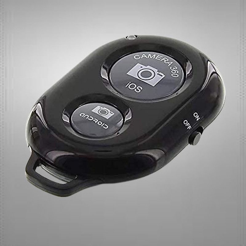 Redclip Wireless Bluetooth Remote Controller Shutter Button for Selfie Photos_10 Camera Remote Control(Black)