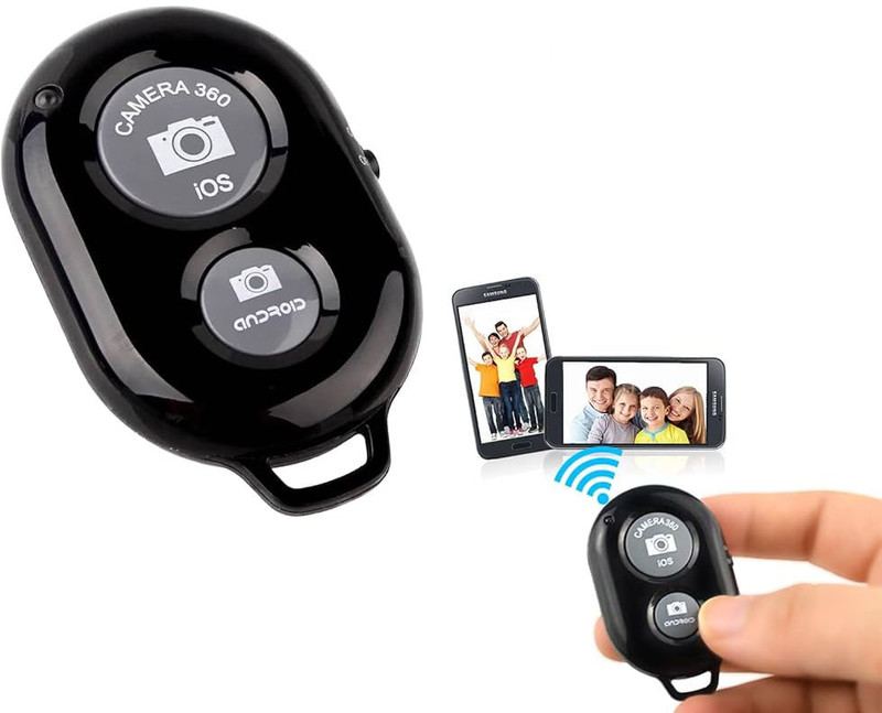BUFONA Mobile Phone Bluetooth Selfie Remote Control, for iOS, Android For Click Selfies Camera Remote Control(Black)