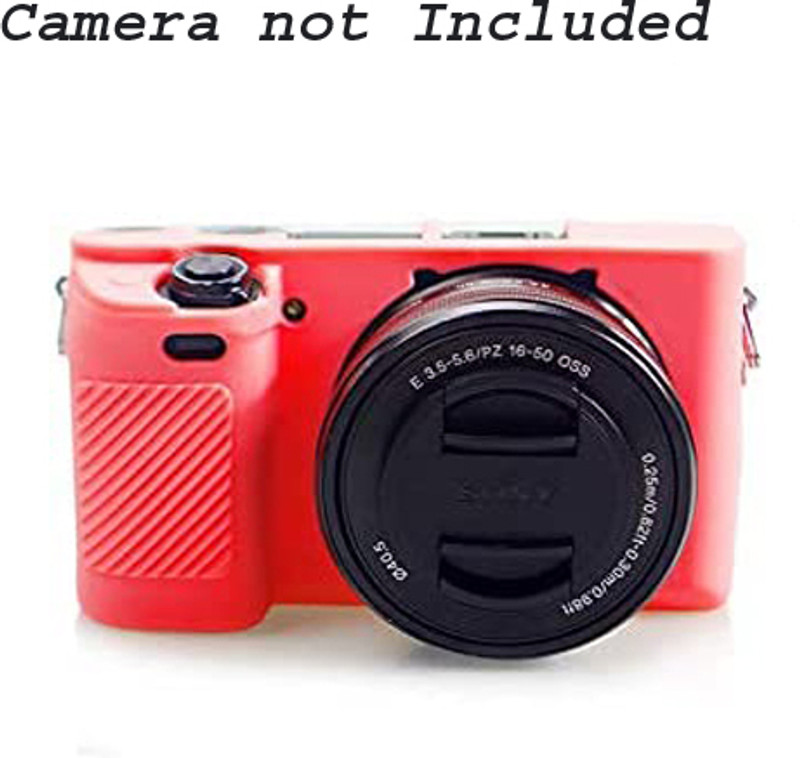 IJJA A6300/A6400 Silicon Protective rubber Body case cover for Sony A6300/6400 Camera  Camera Bag(Red)
