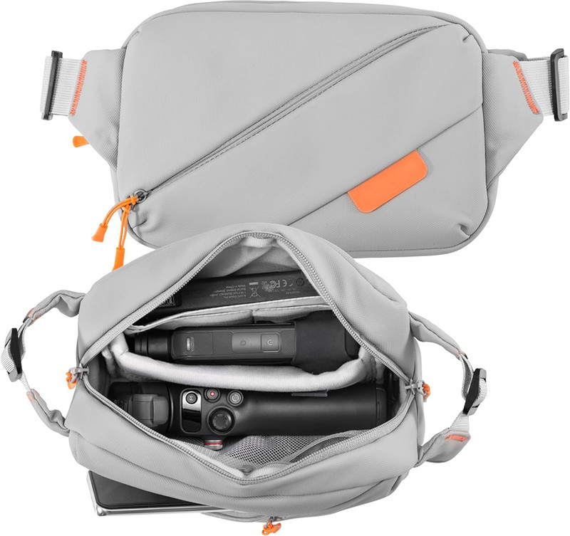 gustave Waterproof Carrying Case for Insta360 DJI Osmo GoPro Shockproof Bag  Camera Bag(Grey)