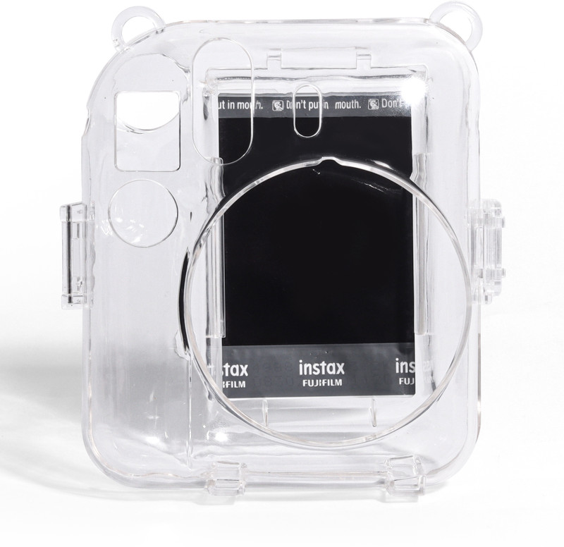 Zikkon Instax Mini 12 Crystal case with Film Pocket & colorful strap  Camera Bag(Transparent)
