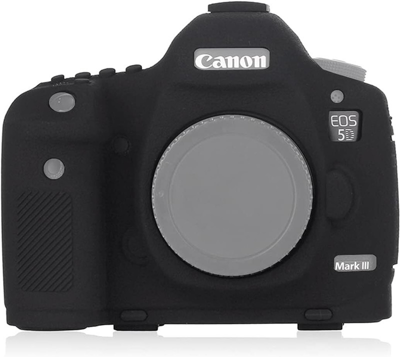 DIGICLAMBO 5D Mark 3 Camera silicon cover Digital Camera, Anti-Scratch Soft Silicone Rubber  Camera Bag(Black)