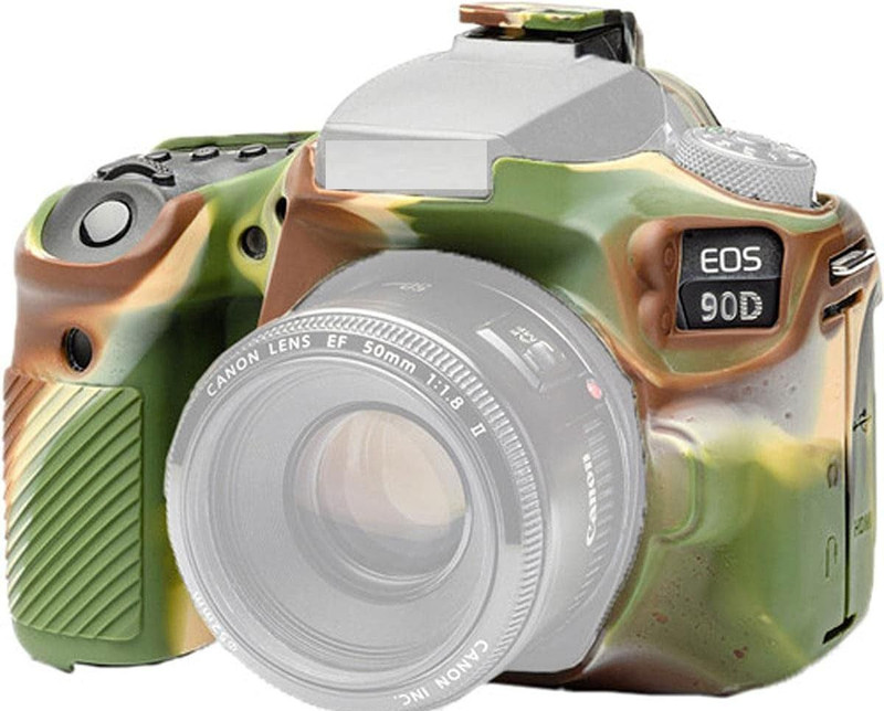 Dijiiplus Silicon Cover protective Camera case Cover for 90D  Camera Bag(army)