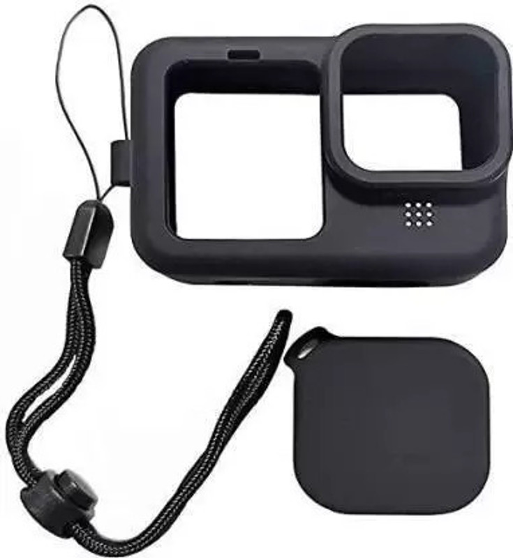 DIGICLAMBO hero 9/10 camera silicone body protective case rubber cover for Gopro hero 9/10  Camera Bag(Black)
