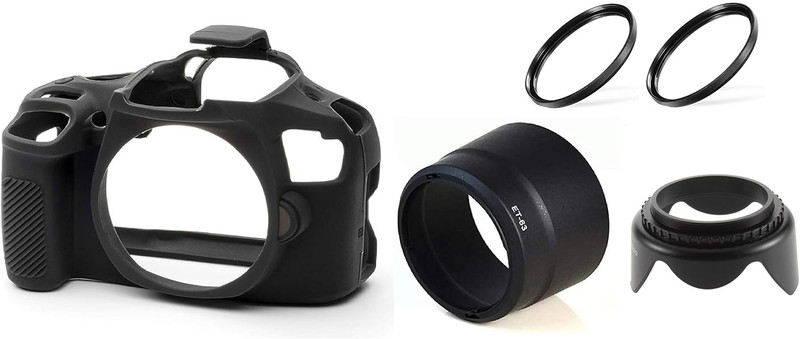 SUPERNIC Camera Case Replacement for Canon DSLR (200D 18-55MM is STM & 55-250MM is STM, Black) Camera Bag(Black)