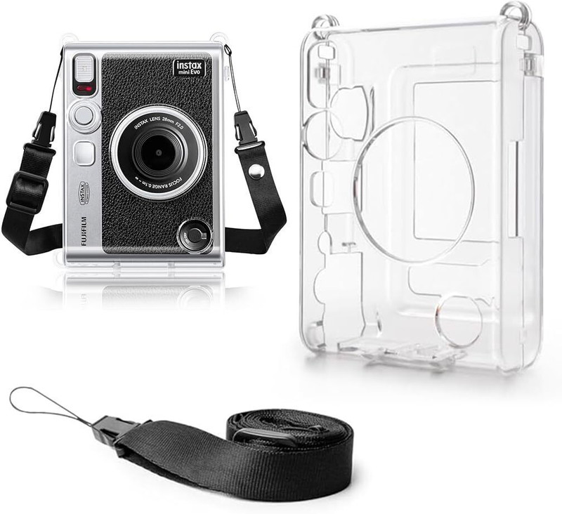 Verilux Clear Case for Fujifilm Instax Mini Evo PC Protective Transparent Case with Loop  Camera Bag(Clear)
