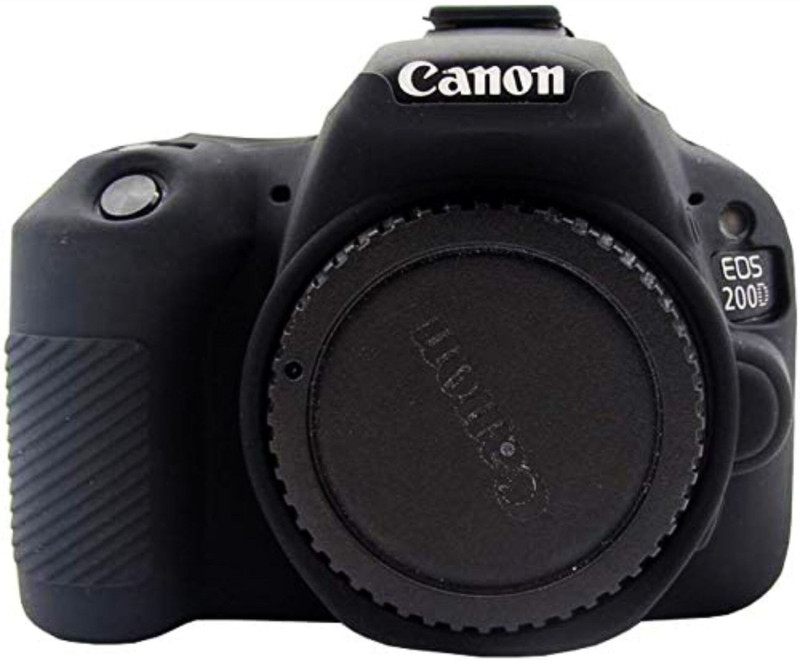 fotokina Silicon Cover Protective Camera case Cover Compatible for C-a-n-o-n EOS 200D  Camera Bag(Black)