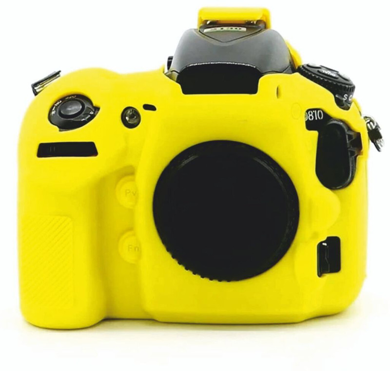 fotokina Silicone Cover Protective Camera Case compatible for N-i-k-o-n D810  Camera Bag(Yellow)