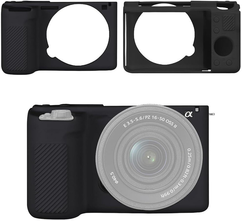 ELEPHANTBOAT Silicone Skin Cover for Sony ZV E10M2 Soft Protective Shockproof Case  Camera Bag(N/A)