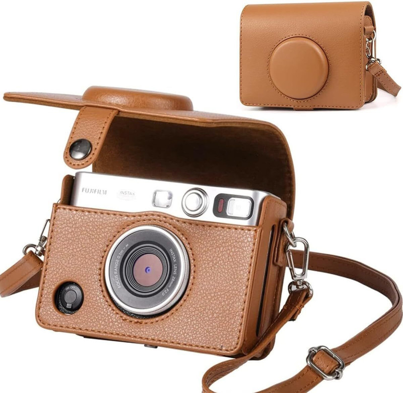 Verilux Protective PU Case for Fujifilm Mini EVO Instant Camera with Shoulder Belt  Camera Bag(Brown)