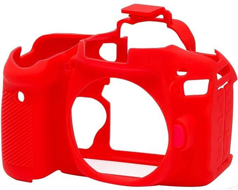 Camaura Silicone Protection Cover Case for Nikon D3300/D3400  Camera Bag(Red)