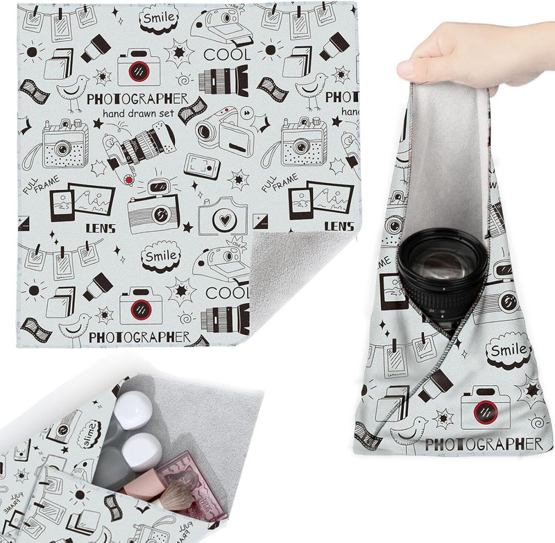 gustave Magic Self Adhesive Cloth Wrap for Camera Lens and Accessories Camera Bag(Grey)