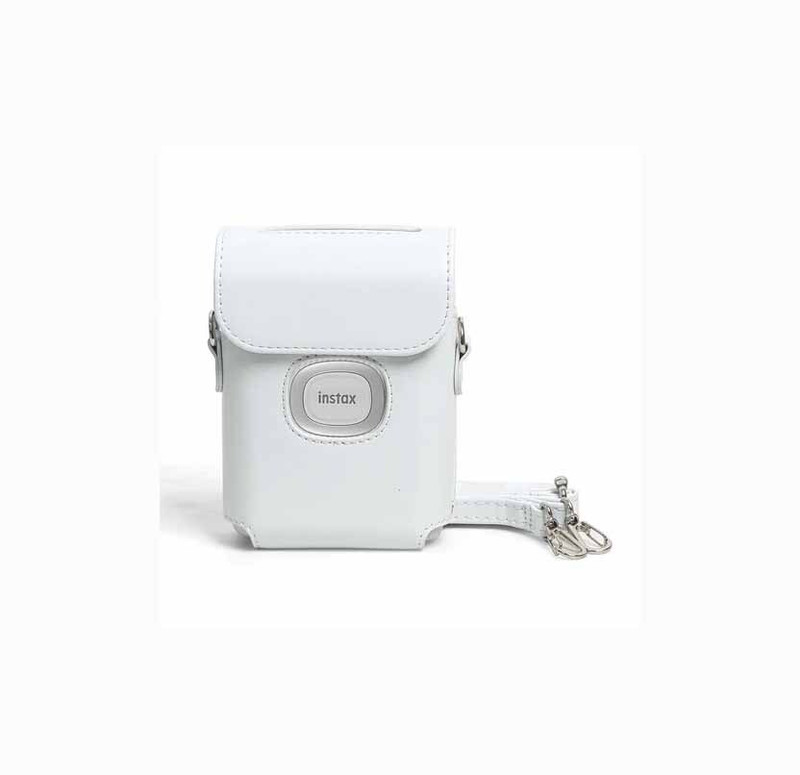 Stela Instax Mini Compatible Link 2 Photo Printer PU Leather Protective Cover  Camera Bag(White)