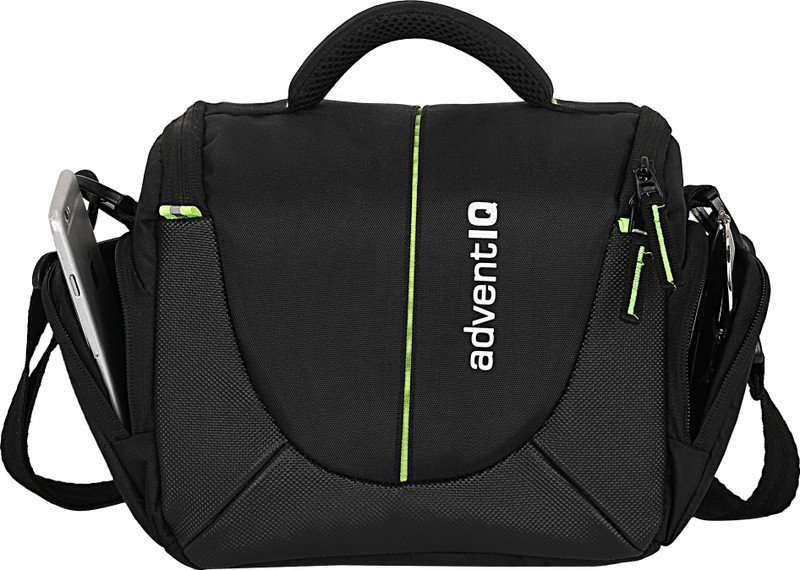 AdventIQ Compact Captura Pro DSLR/SLR Camera Bag  Camera Bag(Black-Green)