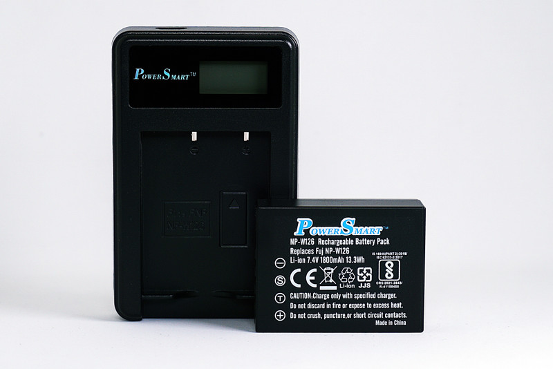 Power Smart NP-W126 NP-W126S Battery and Compact LCD USB Single Charger for Fujifilm  Camera Battery Charger(Black)