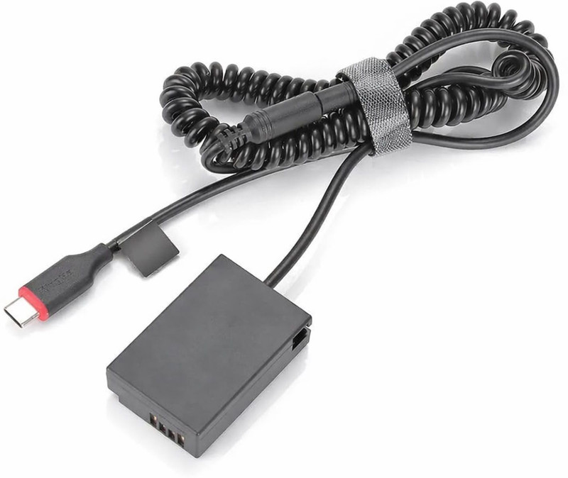 SSK and Sons DC Coupler DR E18 LP E17 Dummy Battery Type C  Camera Battery Charger(Black)
