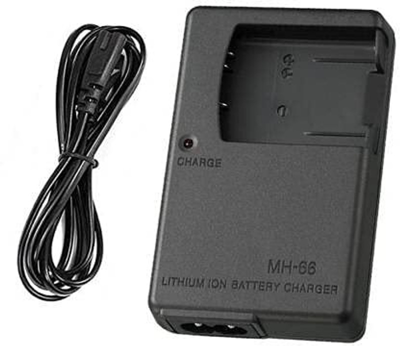 Camaura MH-66 Charger for EN-EL-19 Battery- Fast & Portable Charger with LED Indicator  Camera Battery Charger(Black)
