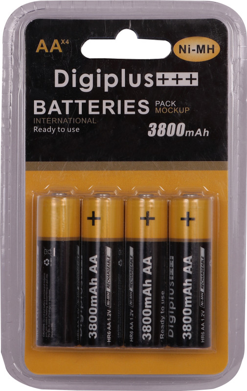 DIGICLIMBER NI-MH (3800mAh) Rechargeable Batteries Set of 4 EN-MH2-B4 AA  Camera Battery Charger(Black)