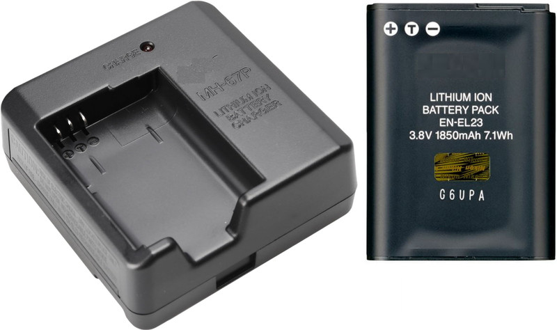 DIGICLIMBER combo of Mh-67 with En-EL-23 battery compatible with nikon camera battery charger  Camera Battery Charger(All Black)