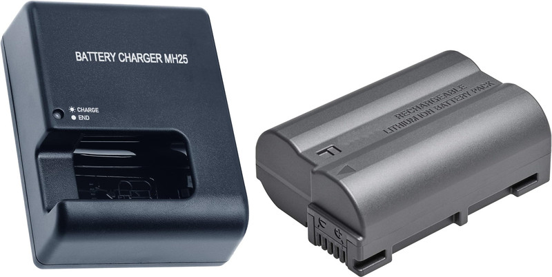 DIGICLIMBER Combo of MH-25 camera charger with EN-EL-15B battery rechargeable litium-Ion Camera Battery Charger(Black, Grey)