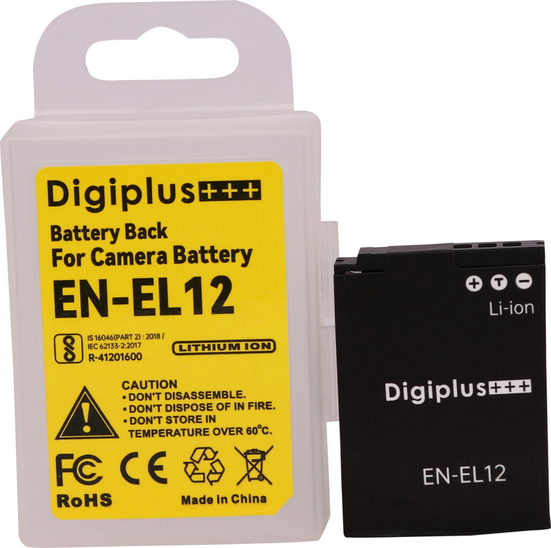 Amabu EN-EL12 Rechargeable Lithium-ion camera battery (1600 mAh) for nik. cameras Camera Battery Charger(Black)