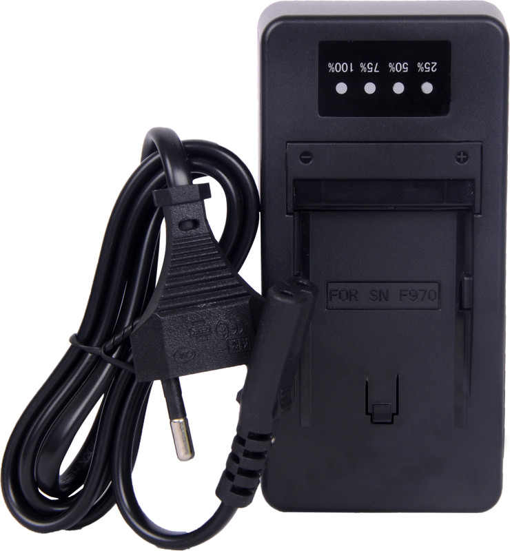 Lamkoti NP-F970 camera charger for camera flashlight battery  Camera Battery Charger(Black)