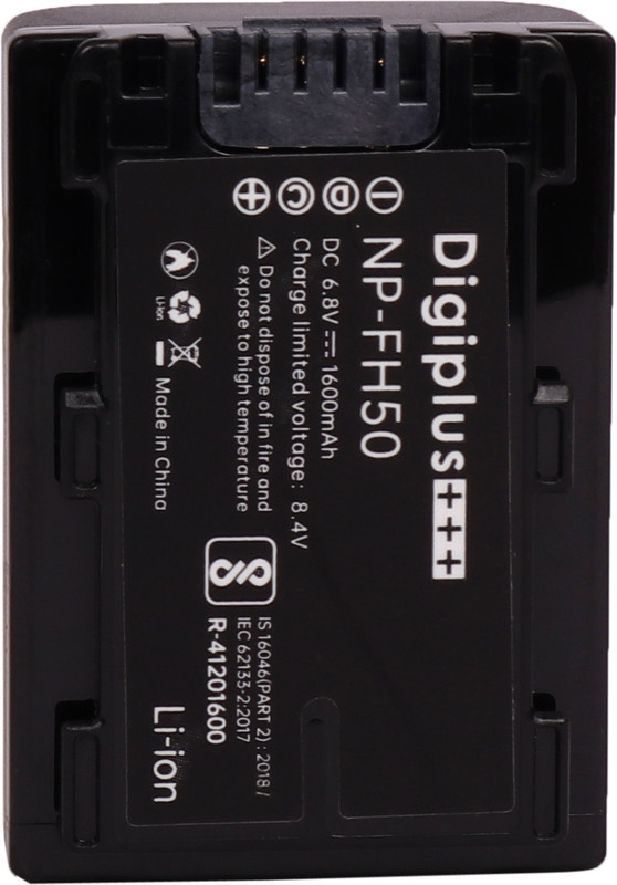 DIGICLAMBO NP-FH50 Camera Battery (1600mAh) 8.4V For Son-y Equal to the Original  Camera Battery Charger(Black)