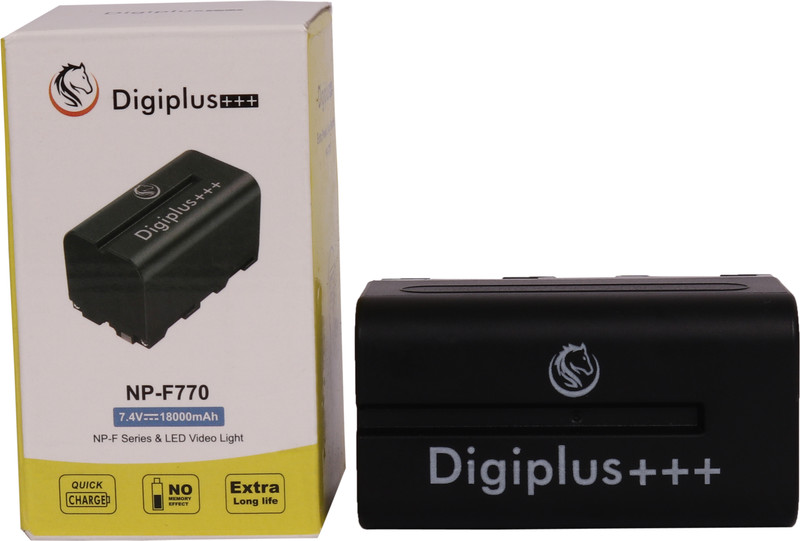 IJJA NP-F770 Camera Led light Rechargeable Lithium-ion Battery (18000mAh) Camera Battery Charger(Black)