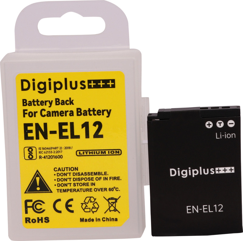IJJA EN-EL12 Rechargeable Lithium-ion camera battery (1600 mAh) for nik. cameras  Camera Battery Charger(Black)