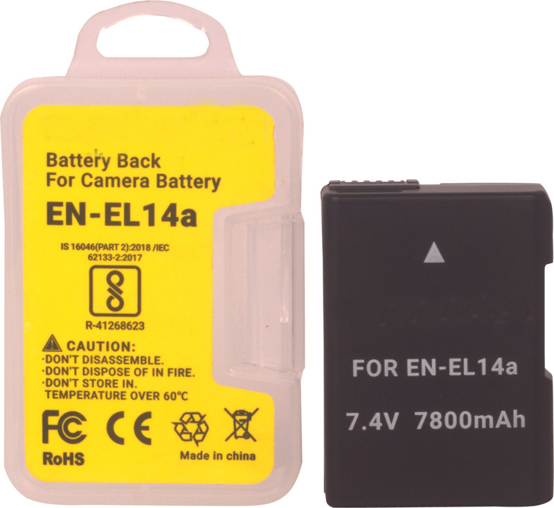 IJJA En-El-14a Rechargeable Lithium battery (7800 Mah) for MH24 charger  Camera Battery Charger(Black)
