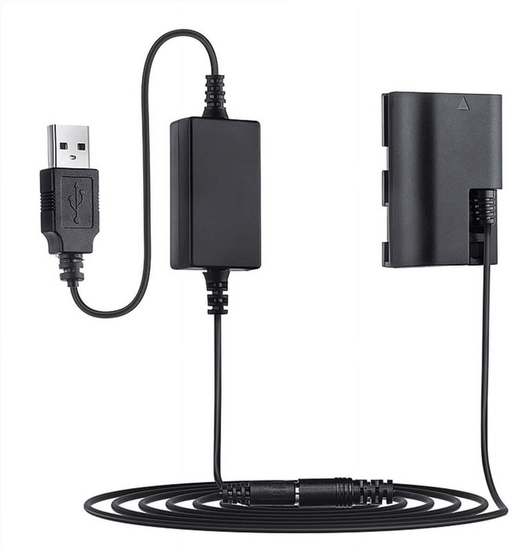 DIGICLIMBER LPE-6 DR E6 Dummy Battery with USB DC Power Cable Input Compatible with canon Camera Battery Charger(Black)