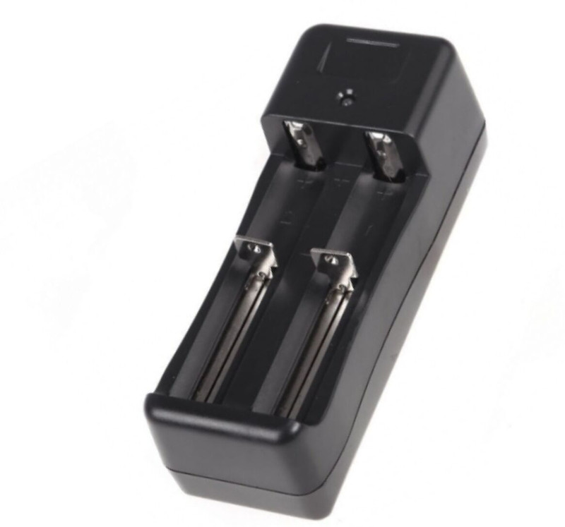 UNIXAA Universal Portable Lithium-ion Rechargeable Double Slot With LED Indicator Light Camera Battery Charger(Black)