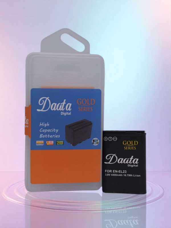 DAATA Digital EN-EL23 Battery Gold 4400 mah Camera Battery Charger(Black)
