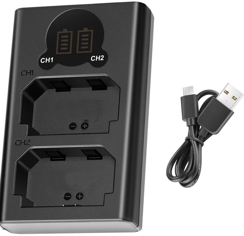Camstuffs NP-Fw-50 Dual USB ultra fast with LCD display  Camera Battery Charger(Black)