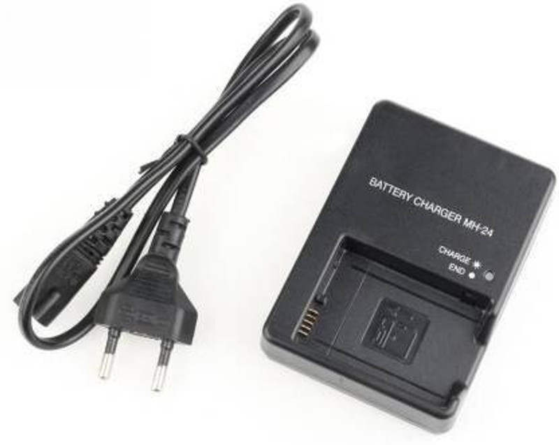 Camstuffs MH-24 camera charger for EN-EL-14 batter+power cable compatible for nikn  Camera Battery Charger(Black)