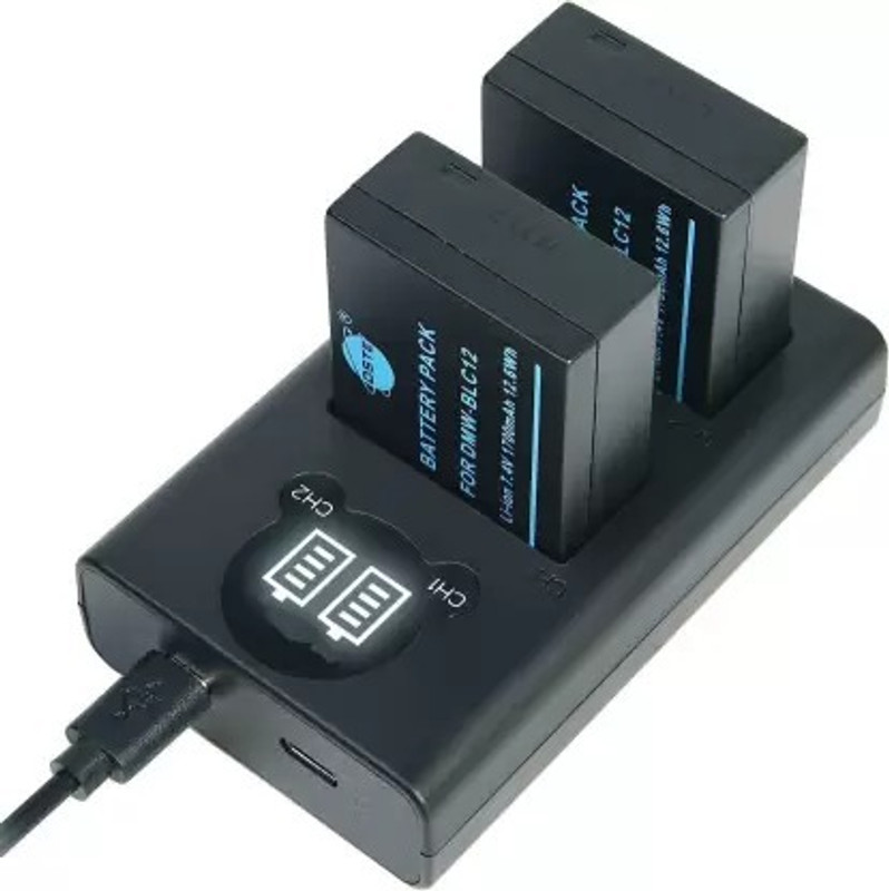 digiclicks Dual Fast USB Camera With LCD Display  Camera Battery Charger(Black)