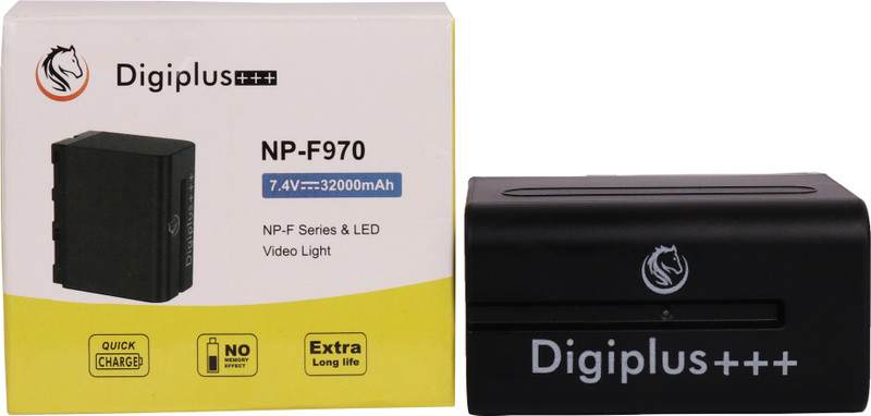 Picmaa NP-F970 Camera led light rechargeable battery (32000mAh) for son-y cameras Camera Battery Charger(Black)