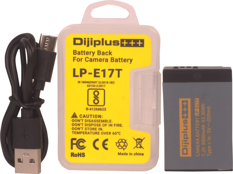 Lamkoti LPE-17T Rechargeable battery with type c charging  Camera Battery Charger(Multicolor)
