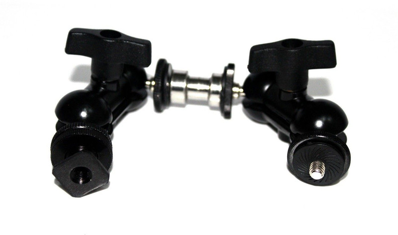 MILLETS 360 Degree 8" 1/4" Adjustable Multi Function Magic Arm Shoe Mount Compatible Rotating Flash Bracket