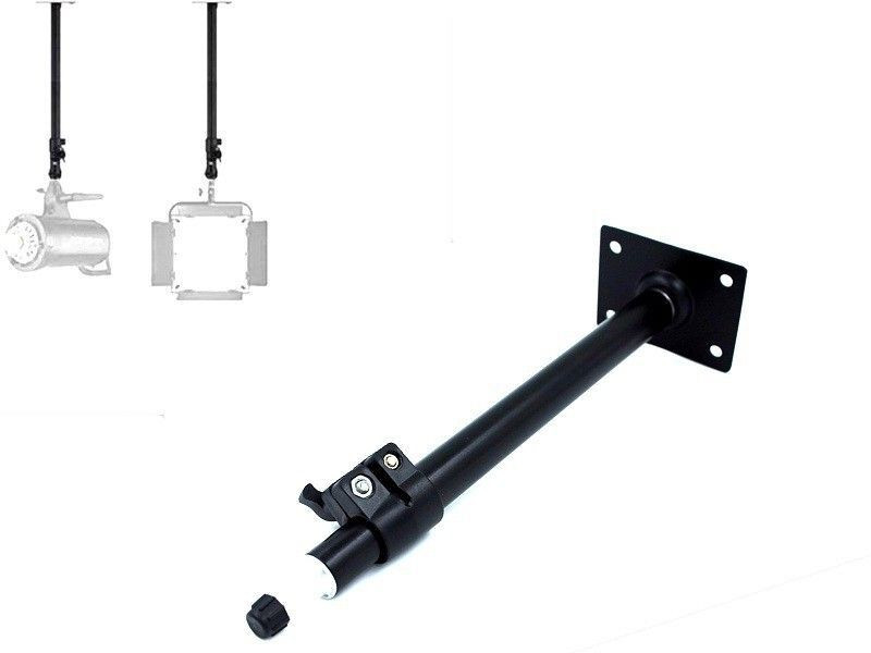 MILLETS 12-20inch Video/Still Photography Studio Wall Ceiling Mount Arm Stand Boom with 1/4" Thread for Camera Photo Studio Video Strobe Light, Flash, Ring Light Straight Flash Bracket