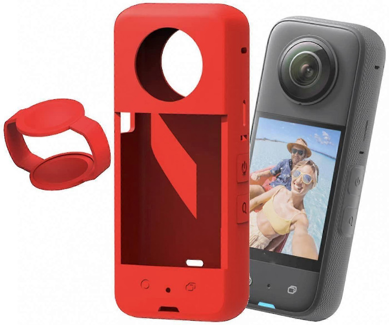 Axcess Silicone Protective Case for 360X4 Action Camera (Red) Camera Housing