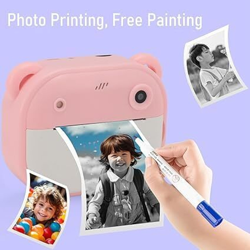 Viraan Instant Print Photo Camera for Kids Creative Fun and Photography Learning Pocket printer