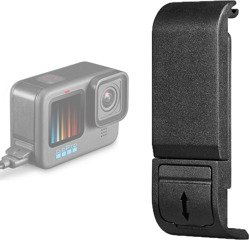 ELFOG Replacement Dustproof Side Battery Cover for GOPRO HERO 9/10/11/12 Camera Housing