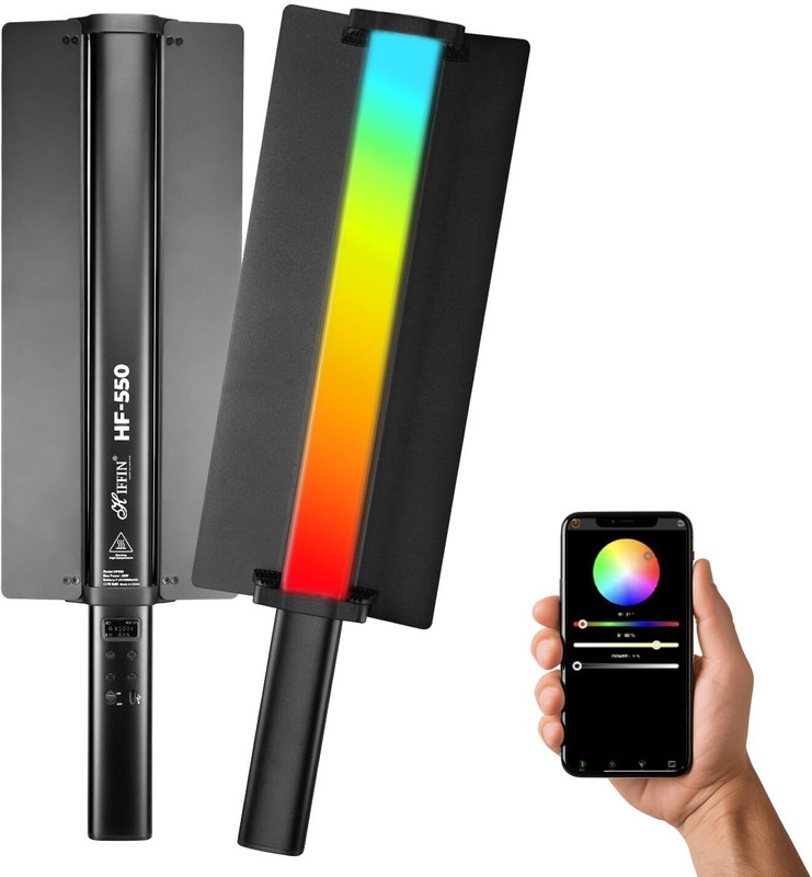 Hiffin HF-550 RGB WAND 24 lx Camera LED Light(Batteries Included)